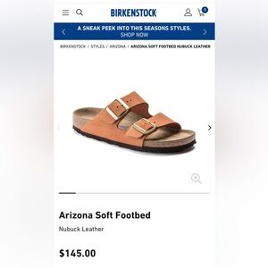 Birkenstock Arizona | pecan nubuck leather | 40N soft footbed